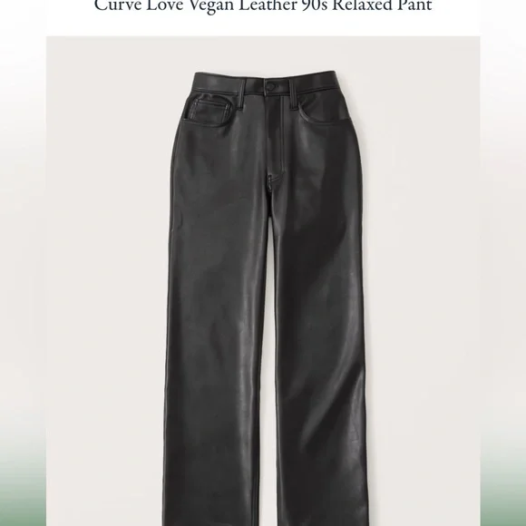Curve Love Vegan Leather 90s Relaxed Pant - Picture 3 of 7